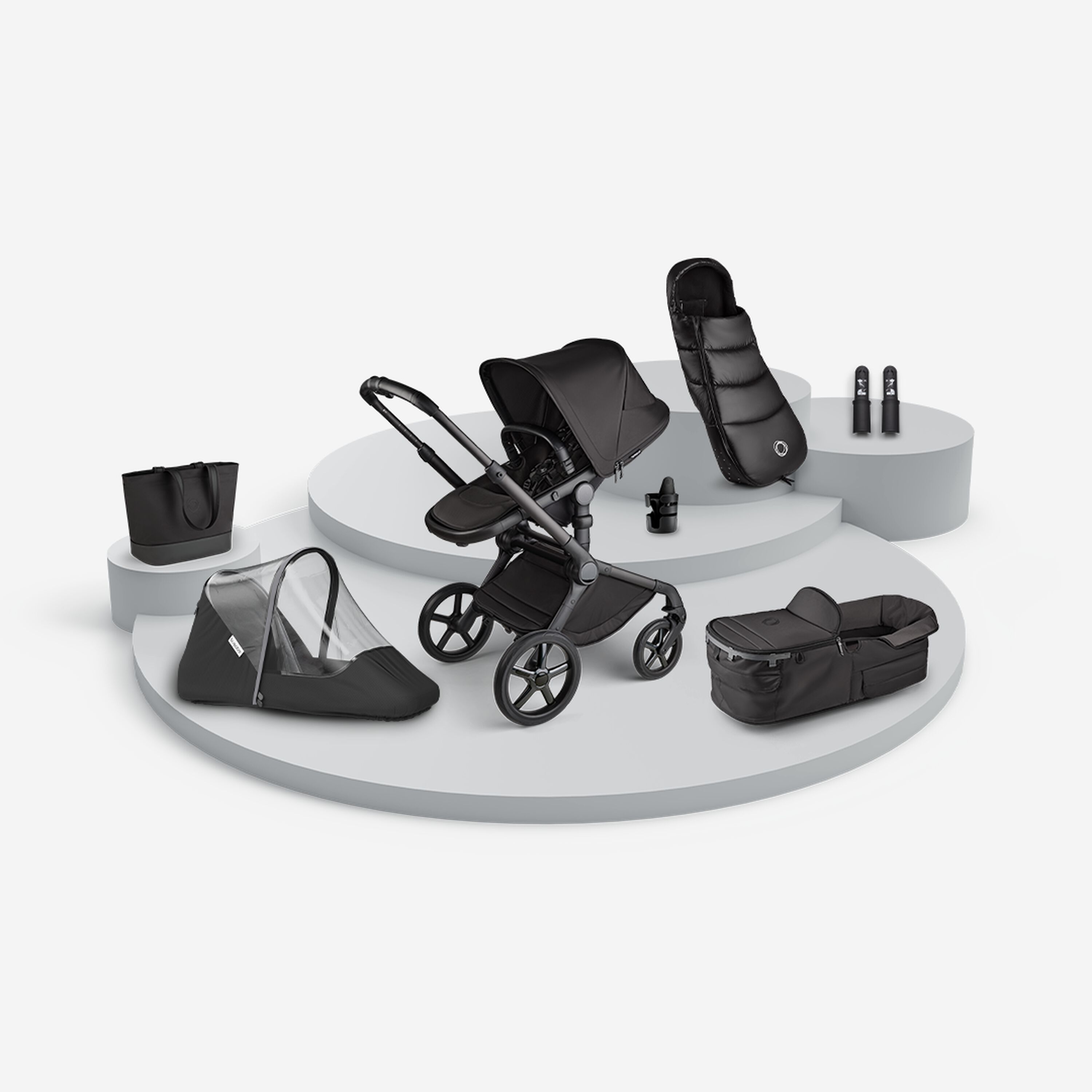Bugaboo Fox 5 Noir Essential stroller bundle Black moonlight - Main Modal Image Slide 1 of 7