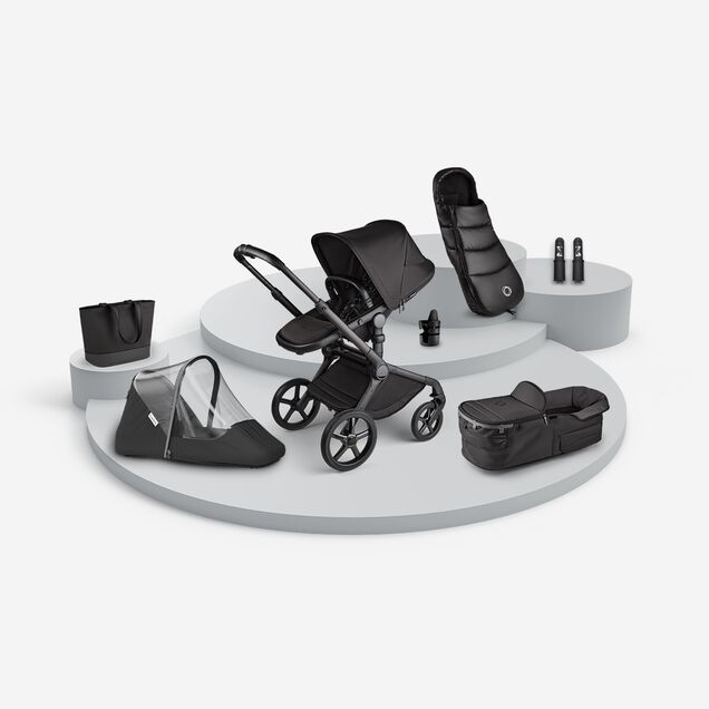 Bugaboo Fox 5 Noir Essential stroller bundle Black moonlight - Main Image Slide 1 of 7