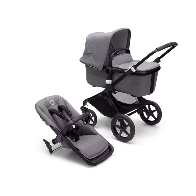 Refurbished Bugaboo Fox 3 complete BLACK/GREY MELANGE-GREY MELANGE - Main Image Slide 1 of 5