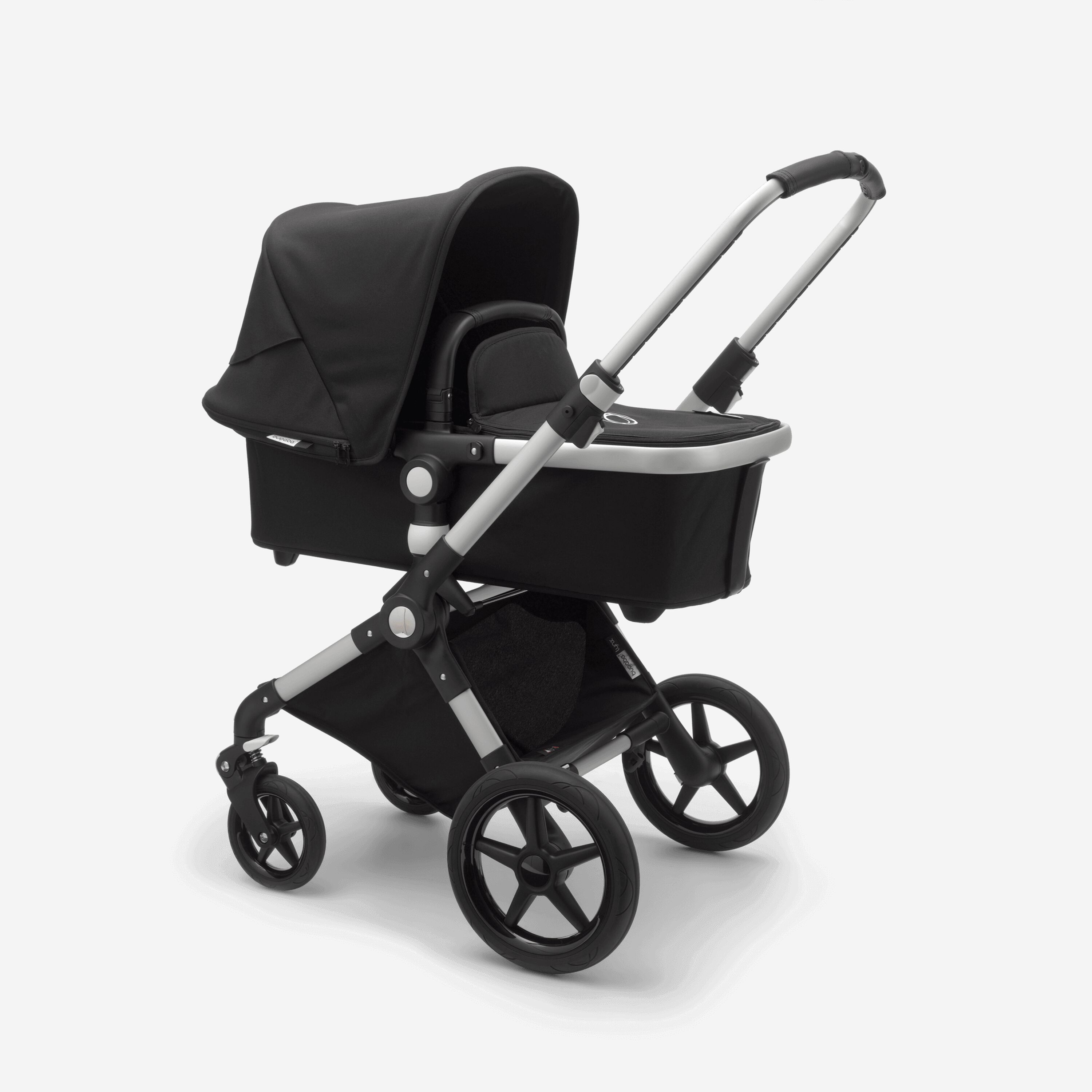 Bugaboo Lynx bassinet and seat stroller black sun canopy, black fabrics, aluminium base - Main Modal Image Slide 1 of 2