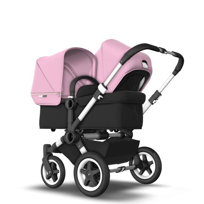 US - D2D stroller bundle aluminum, black, soft pink - Main Image Slide 1 of 3