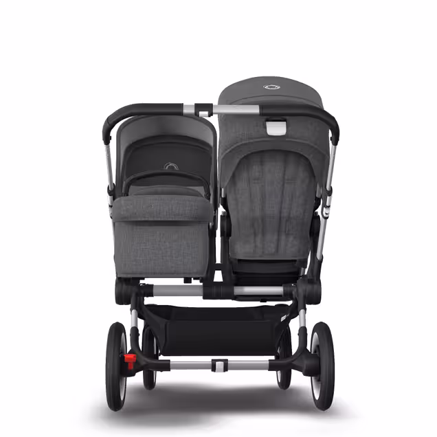 AU - Bugaboo Donkey 3 Duo Seat and Bassinet Stroller Grey Melange, Aluminum chassis - Main Image Slide 4 of 4