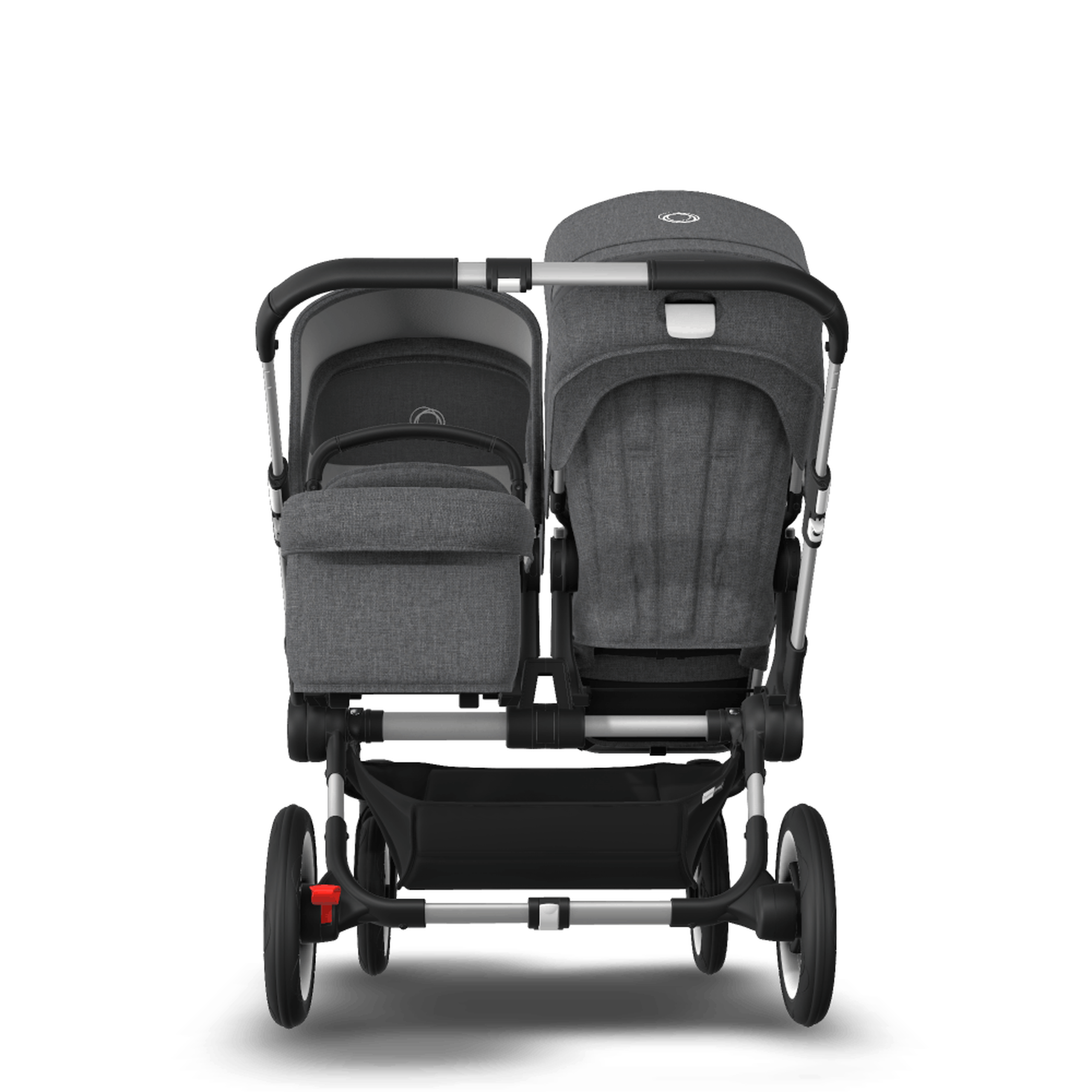 AU - Bugaboo Donkey 3 Duo Seat and Bassinet Stroller Grey Melange, Aluminum chassis - Thumbnail Slide 4 of 4