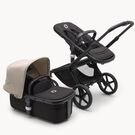 Bugaboo Fox 5 2-in-1 stroller black base, midnight black fabrics, desert taupe sun canopy