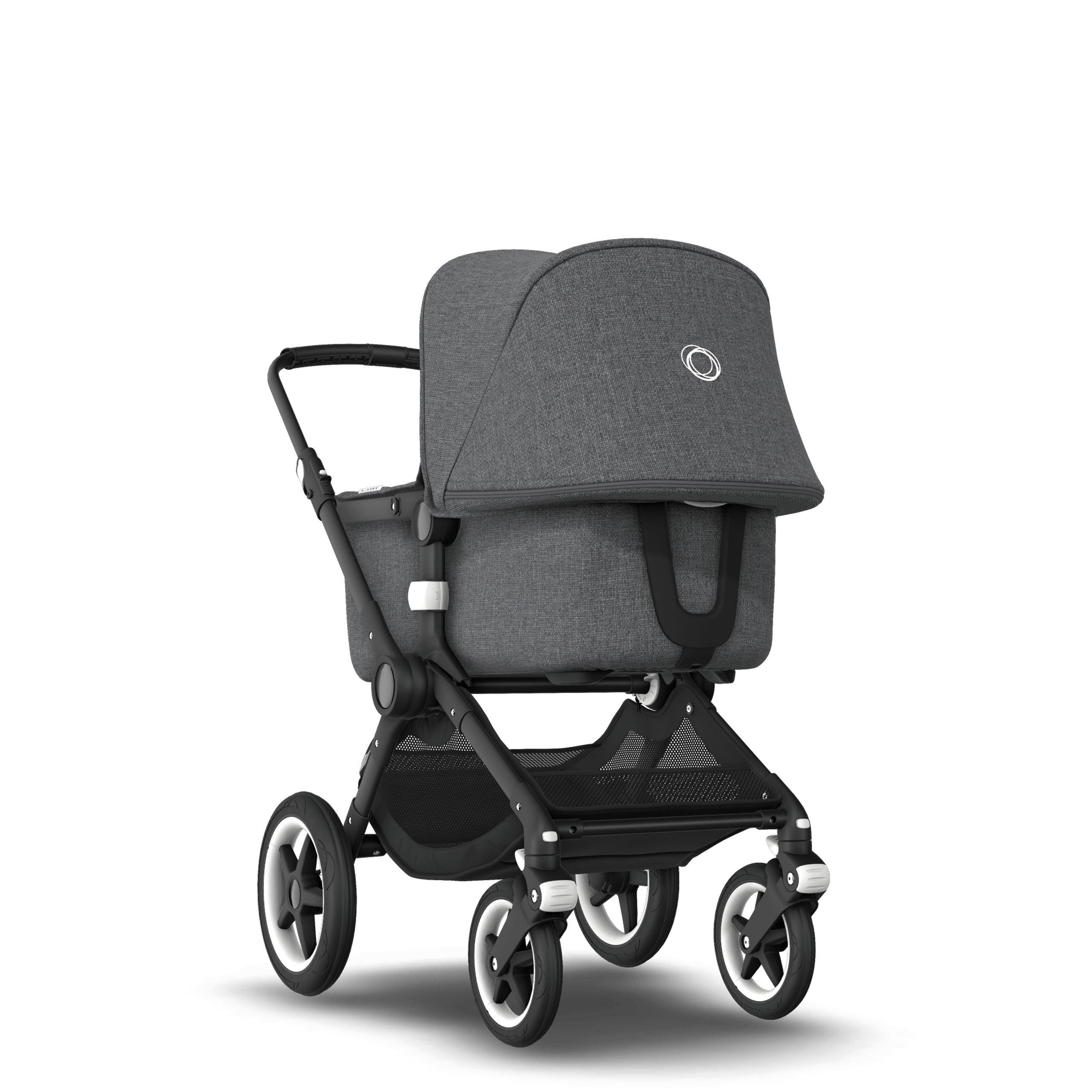 Refurbished Bugaboo Fox complete BLACK/GREY MELANGE-GREY MELANGE - Thumbnail Slide 1 van 6
