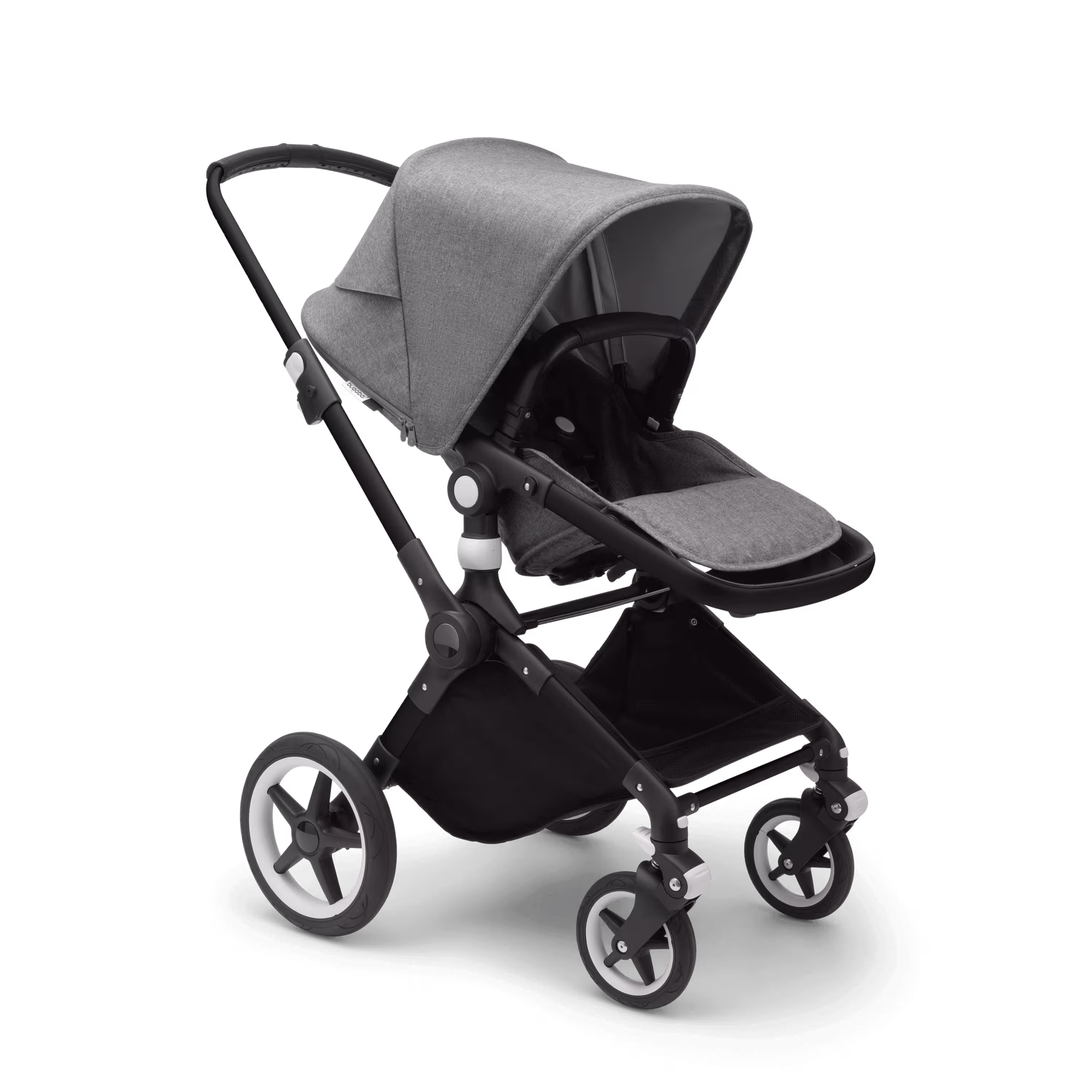 Bugaboo Lynx bassinet and seat stroller grey melange sun canopy, grey melange fabrics, black base - Main Modal Image Slide 5 of 10