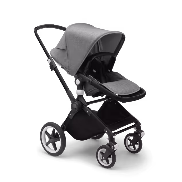 Bugaboo Lynx bassinet and seat stroller grey melange sun canopy, grey melange fabrics, black base - Main Image Slide 5 of 10