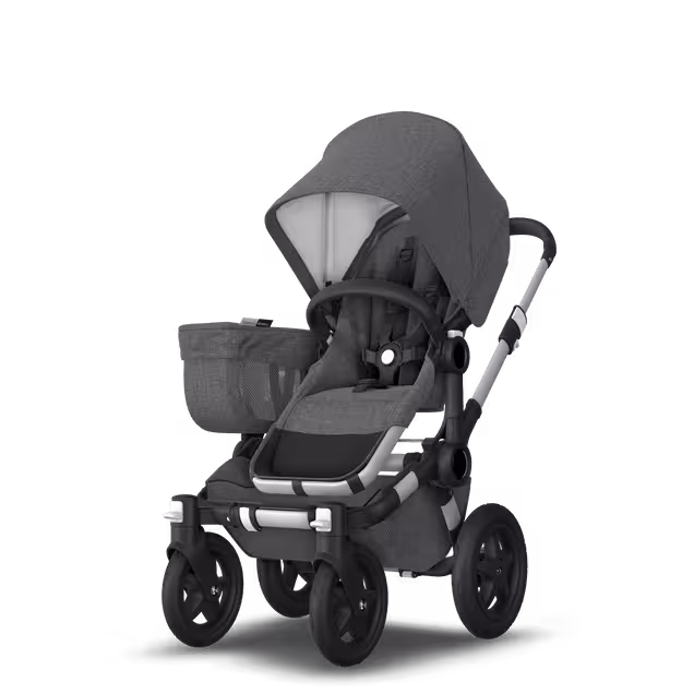 Refurbished Bugaboo Donkey2 Classic mono complete US ALU/GREY MELANGE - Main Image Slide 5 of 7