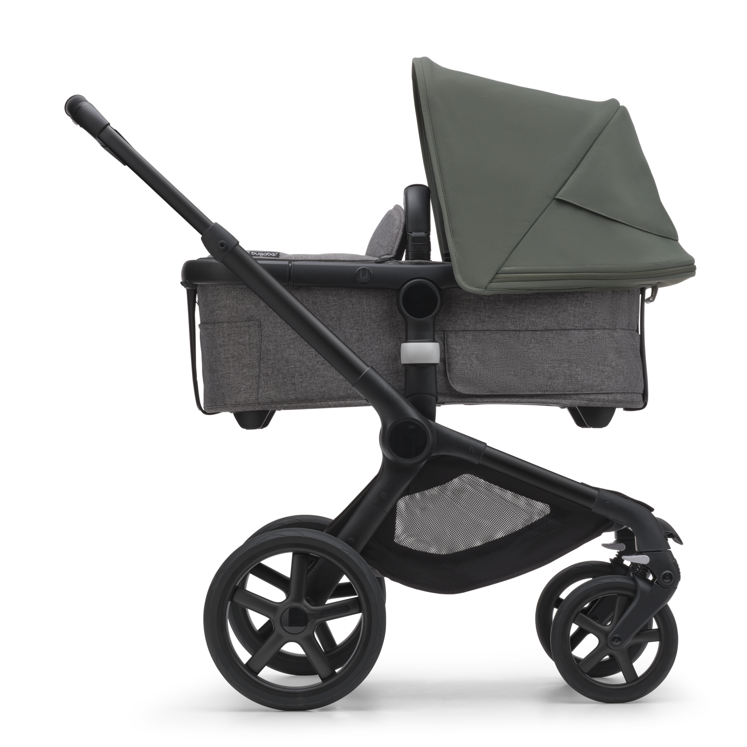 Bugaboo Fox 5 2-in-1 stroller forest green sun canopy, Grey
