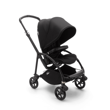 Bugaboo Bee 6 seat stroller black sun canopy, black fabrics, black base