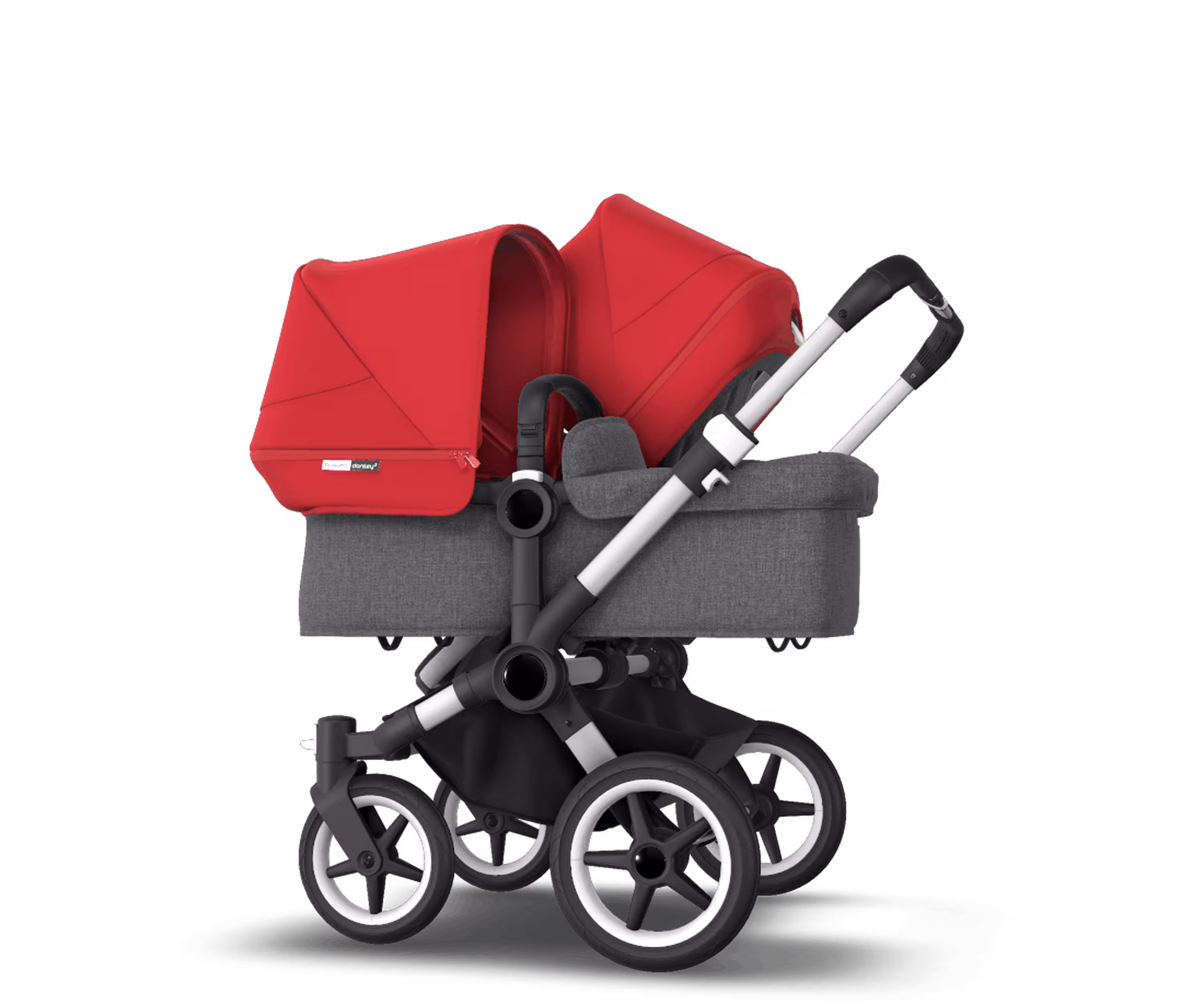 US - Bugaboo D3D stroller bundle aluminum grey melange red - Main Modal Image Slide 2 of 4