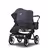 Bugaboo Donkey 5 Duo double stroller graphite base, midnight black fabrics, stormy blue sun canopy - Thumbnail Slide 3 of 11