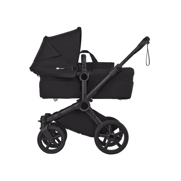 Bugaboo Donkey 6 2-in-1  stroller black base, heritage black fabrics, heritage black sun canopy view 2 - Main Image Slide 2 of 10