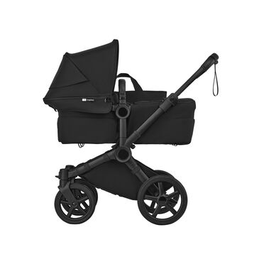 Bugaboo Donkey 6 2-in-1  stroller black base, heritage black fabrics, heritage black sun canopy view 2 - view 2