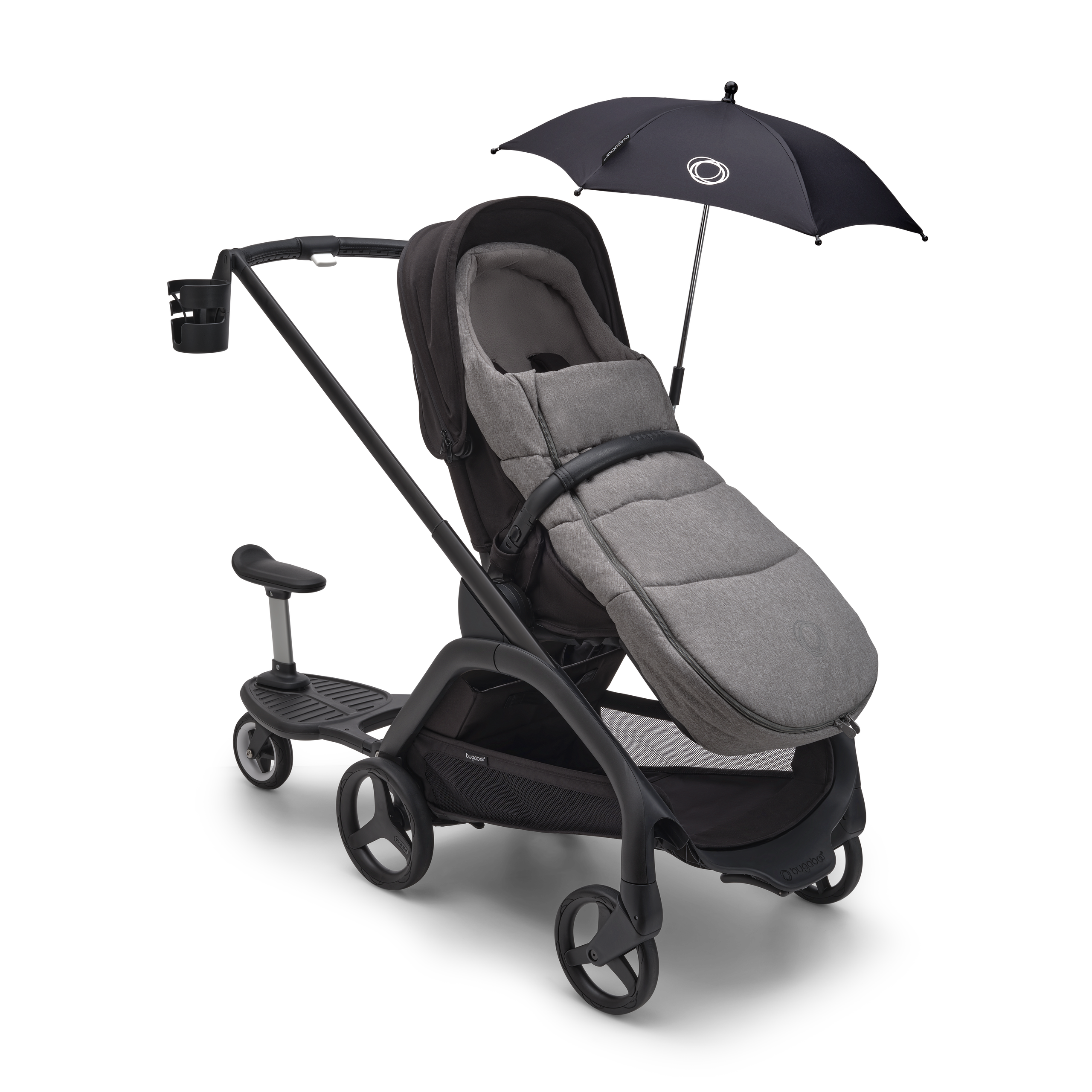 Refurbished Bugaboo Dragonfly 2-in-1 pushchair black base, desert taupe fabrics, desert taupe sun canopy - Thumbnail Slide 10 of 10