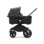 Side view of a Fox 3 pram body stroller with black frame and mineral washed black fabrics. - Thumbnail Slide 15 of 15