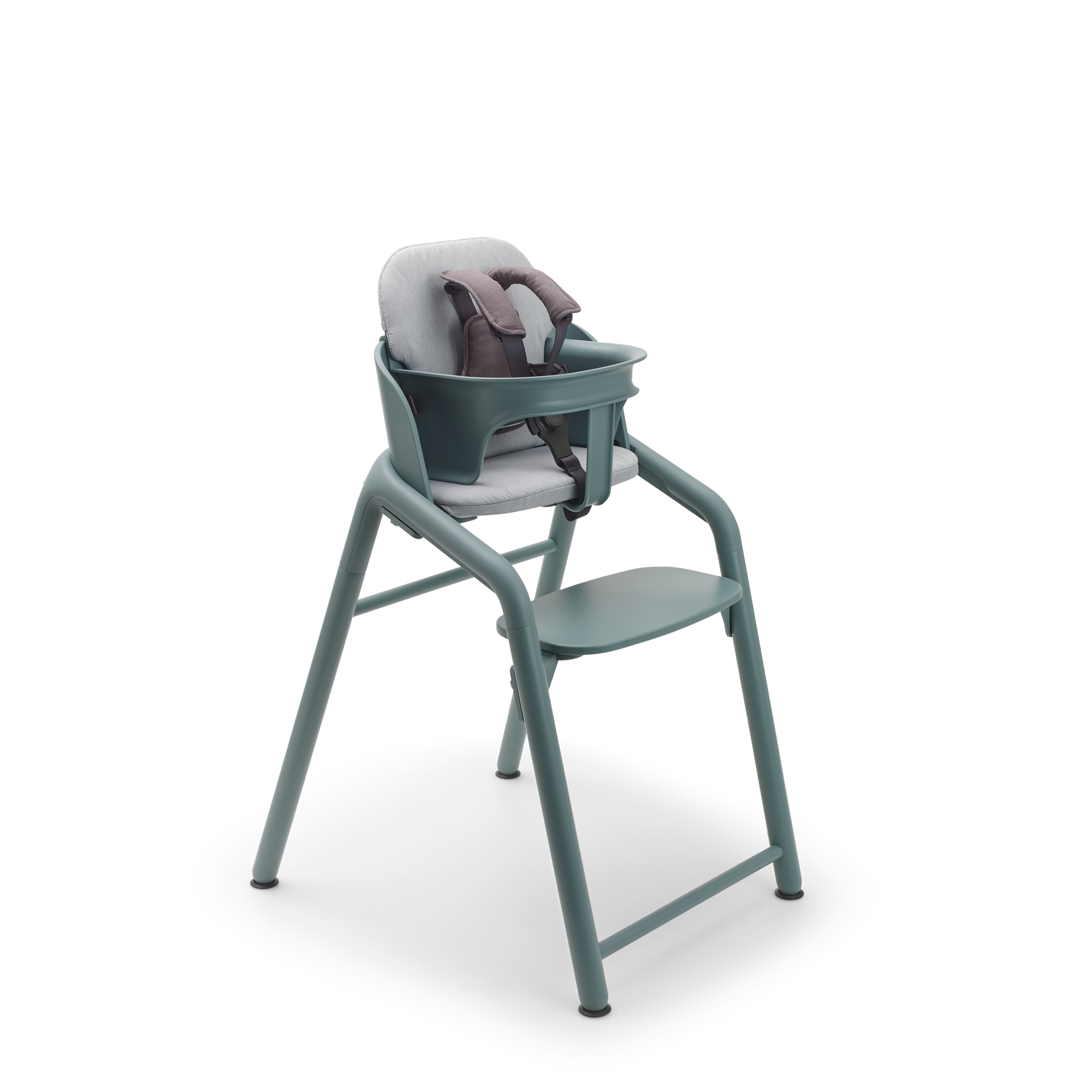 Bugaboo Giraffe chair and baby set with harness in blue, with baby pillow set in light blue. - Thumbnail Slide 3 van 3