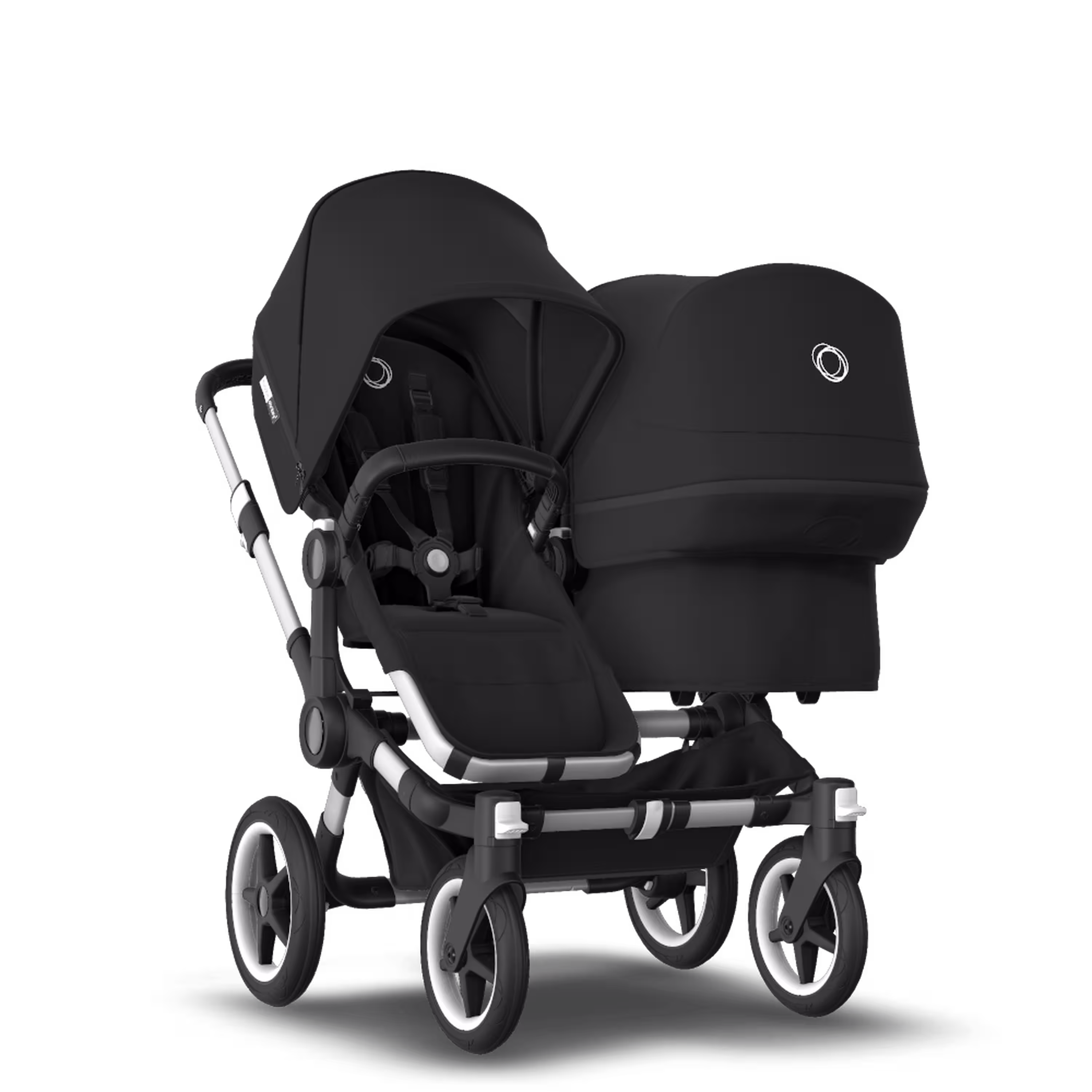 Bugaboo Donkey 3 Duo travel system black sun canopy, black fabrics, aluminium base - Main Modal Image Slide 8 of 11