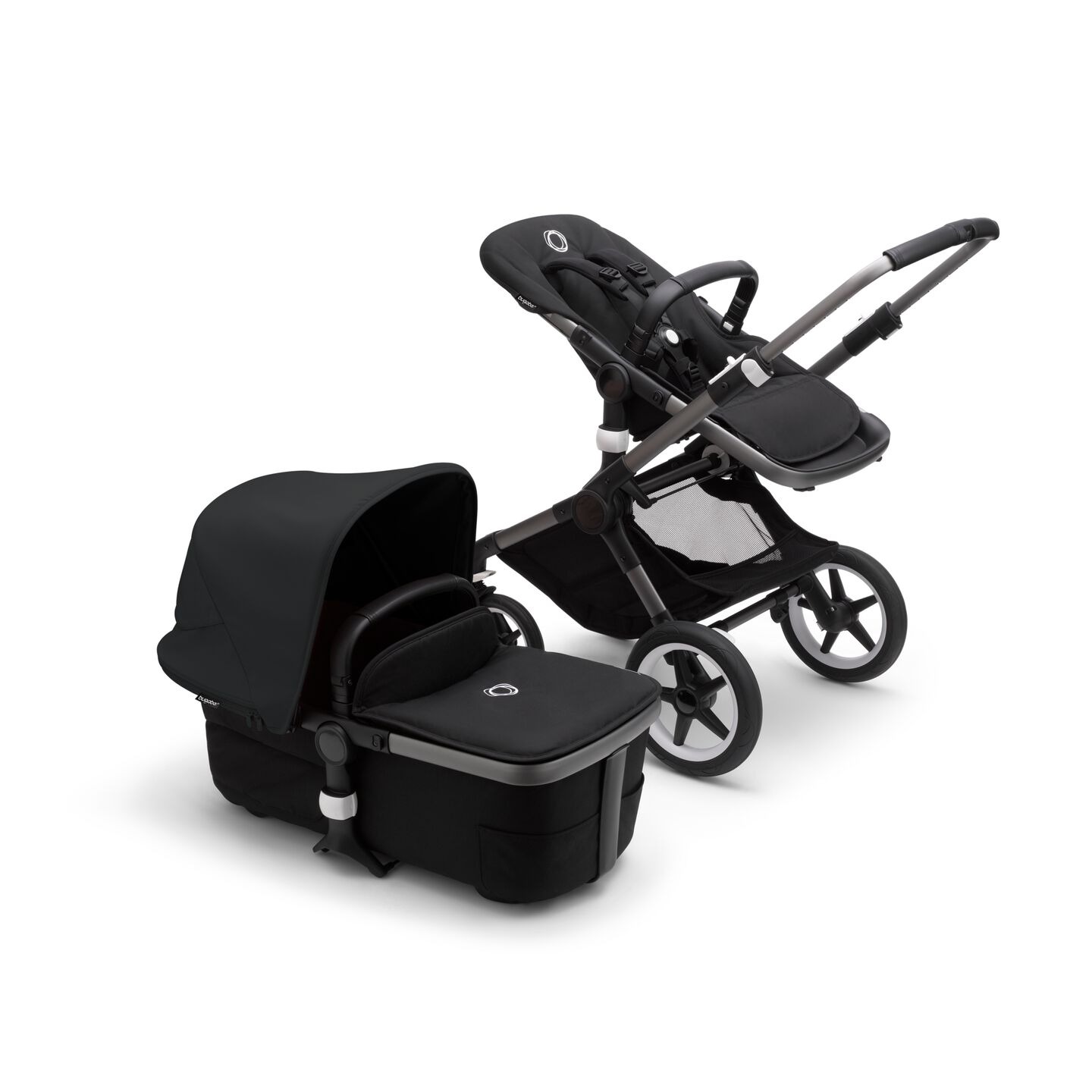 Bugaboo Fox 3 and seat stroller Midnight black sun canopy