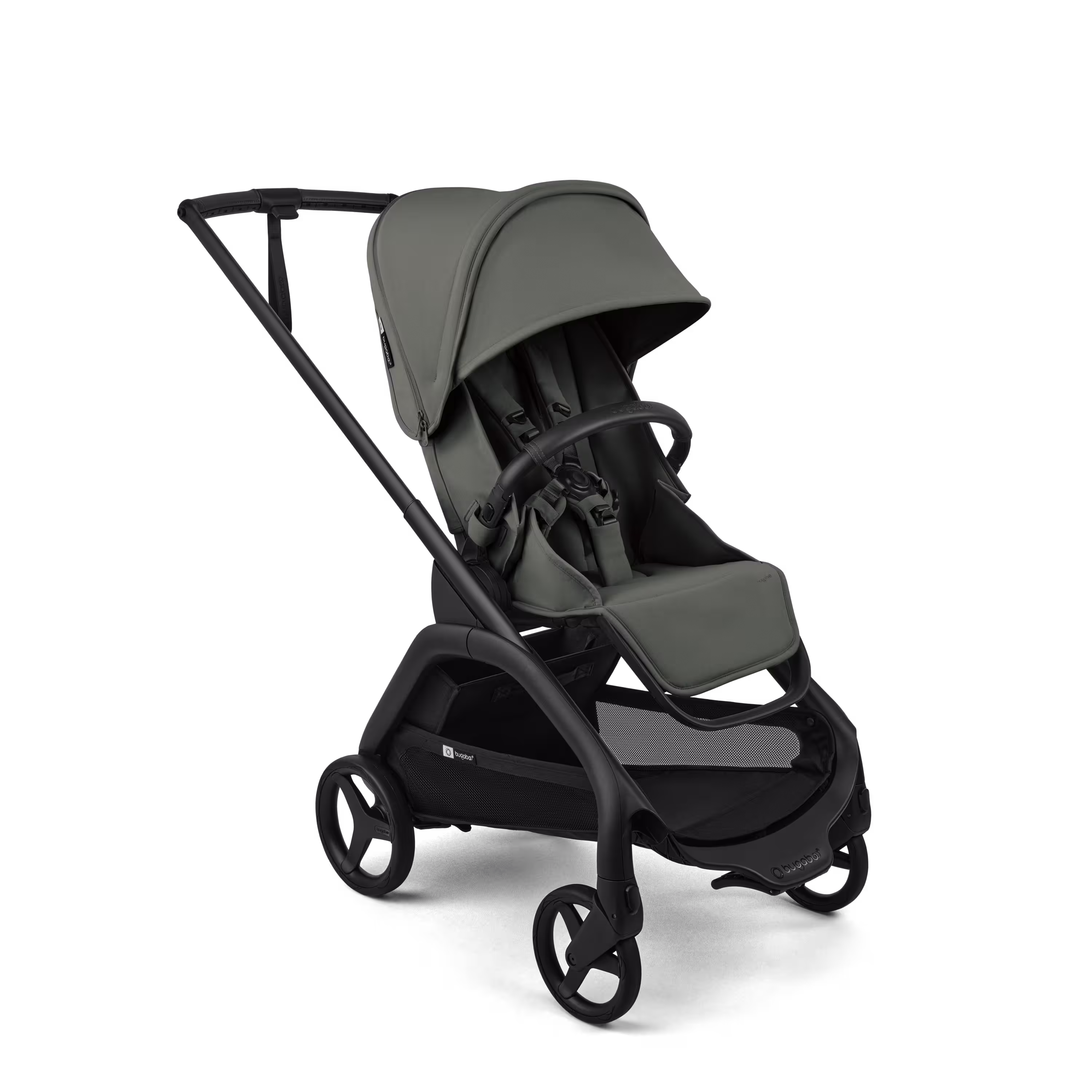 Bugaboo Dragonfly Plus 2-in-1 stroller black base, forest green fabrics, forest green sun canopy - Main Modal Image Slide 3 of 11
