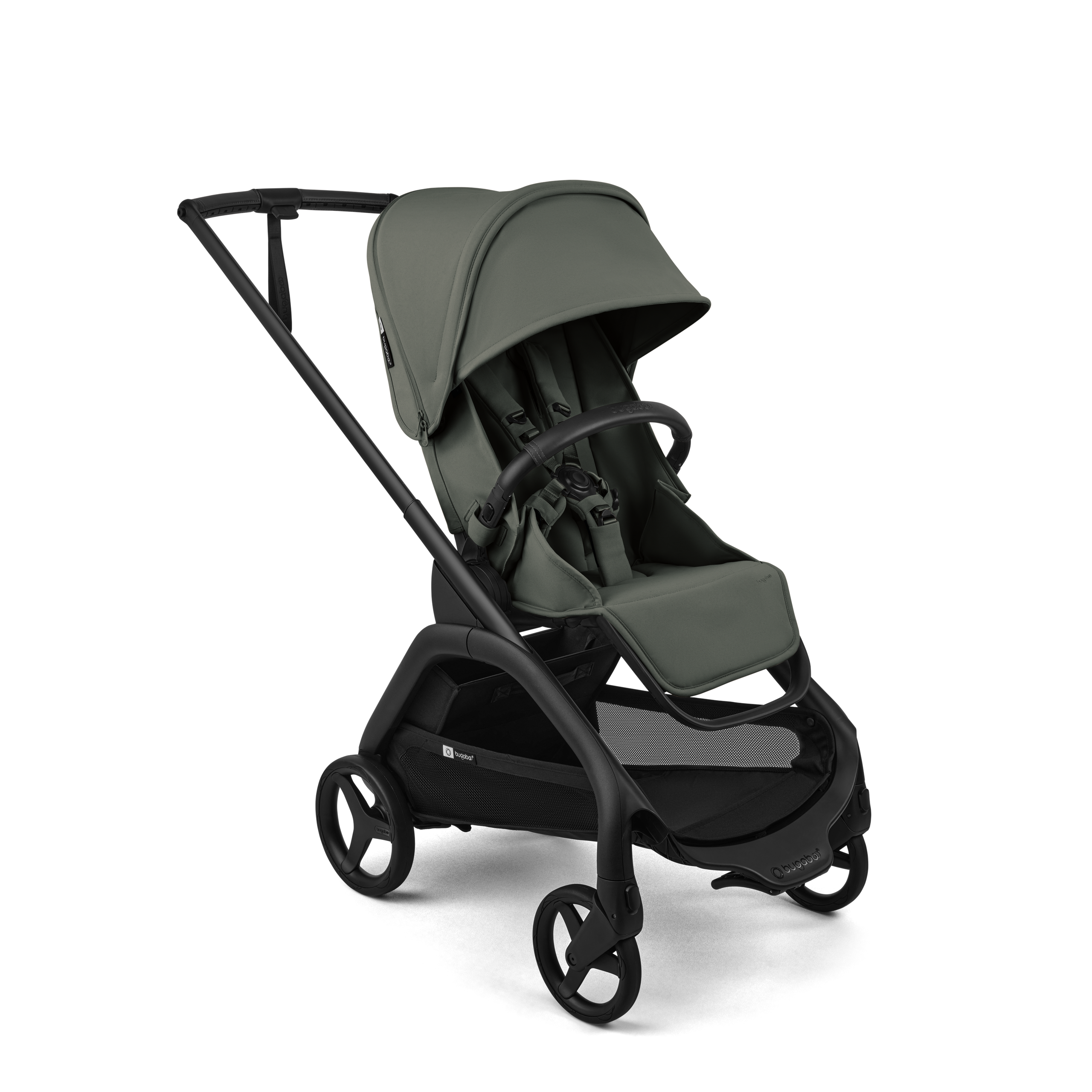 Bugaboo Dragonfly Plus 2-in-1 stroller black base, forest green fabrics, forest green sun canopy - Thumbnail Slide 3 of 11