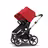 Bugaboo Donkey 3 Twin seat and bassinet stroller red sun canopy, black fabrics, aluminium base - Thumbnail Slide 6 of 9