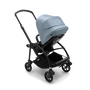 Bugaboo Bee 6 seat stroller vapor blue sun canopy, black fabrics, black chassis - Thumbnail Slide 5 of 5