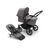 PP Bugaboo Donkey 5 Mono bassinet and seat stroller black base, grey mélange fabrics, grey mélange sun canopy - Thumbnail Slide 1 of 2