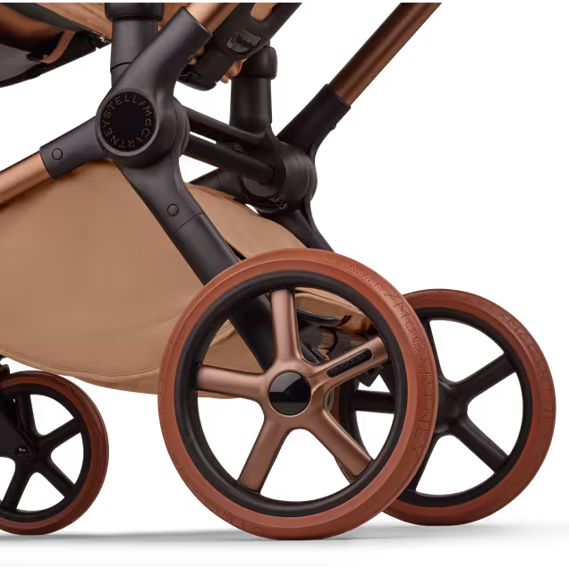 Bugaboo x Stella McCartney Fox 5 Renew 2-in-1 pushchair tobacco brown base, tobacco brown fabrics, tobacco brown sun canopy - Main Image Slide 7 of 13