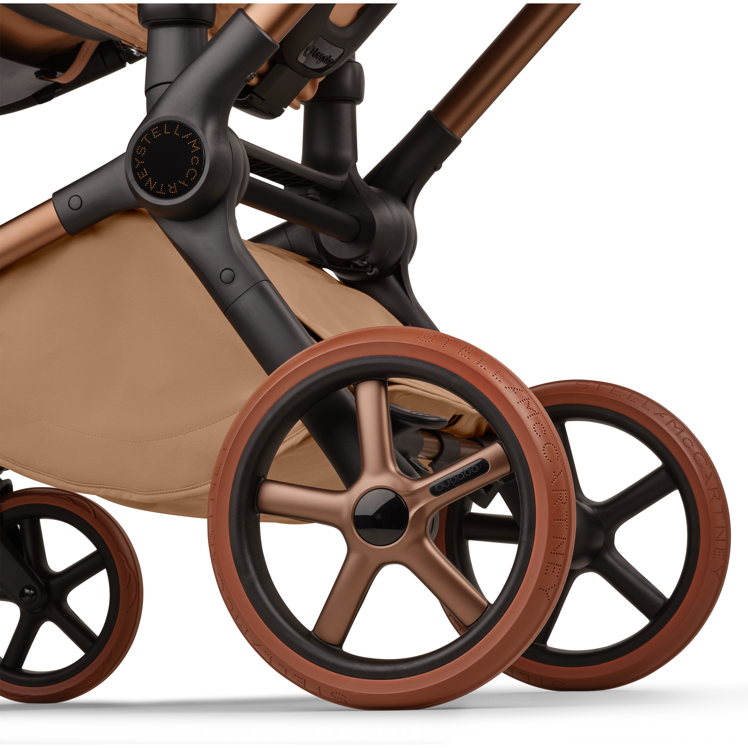 Bugaboo x Stella McCartney Fox 5 Renew 2-in-1 pushchair tobacco brown base, tobacco brown fabrics, tobacco brown sun canopy - Thumbnail Slide 7 of 13