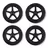 Bugaboo Donkey/Buffalo wheels replacement set BLACK (4x) - Thumbnail Slide 1 of 2