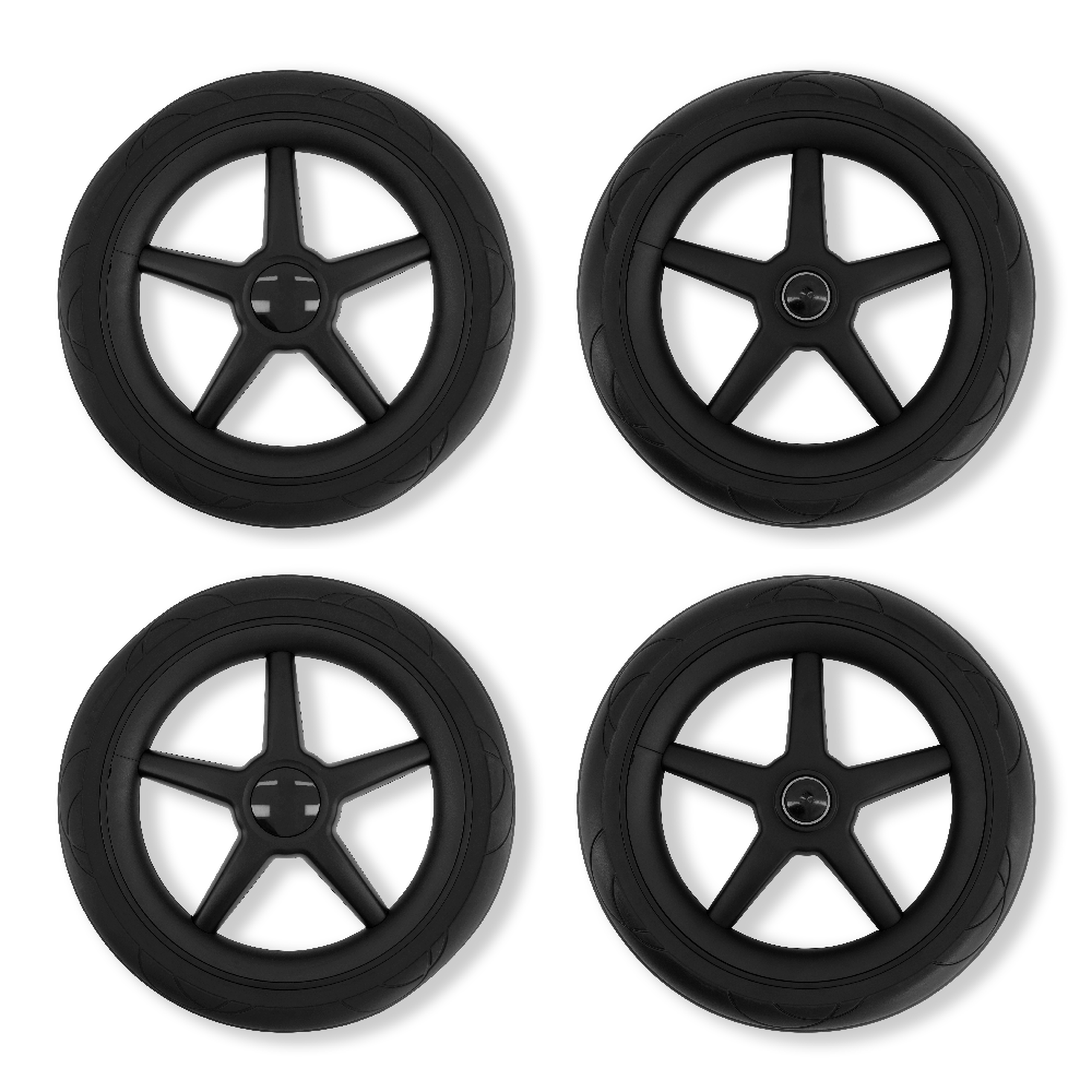 Bugaboo Donkey/Buffalo wheels replacement set BLACK (4x) - Thumbnail Slide 1 of 2
