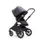 Bugaboo Fox 3 seat stroller with black frame, mineral black fabrics, and mineral black sun canopy. - Thumbnail Slide 12 of 15