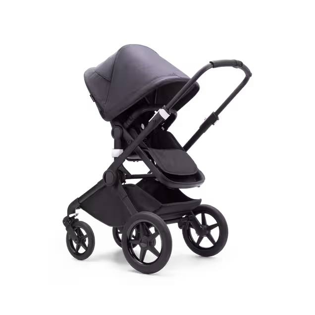 Bugaboo Fox 3 bassinet and seat stroller black base, mineral washed black fabrics, mineral washed black sun canopy - Main Image Slide 12 of 15