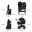 Bugaboo Donkey 6 double pram black base, desert taupe melange fabrics, desert taupe melange sun canopy - Thumbnail Slide 7 of 10