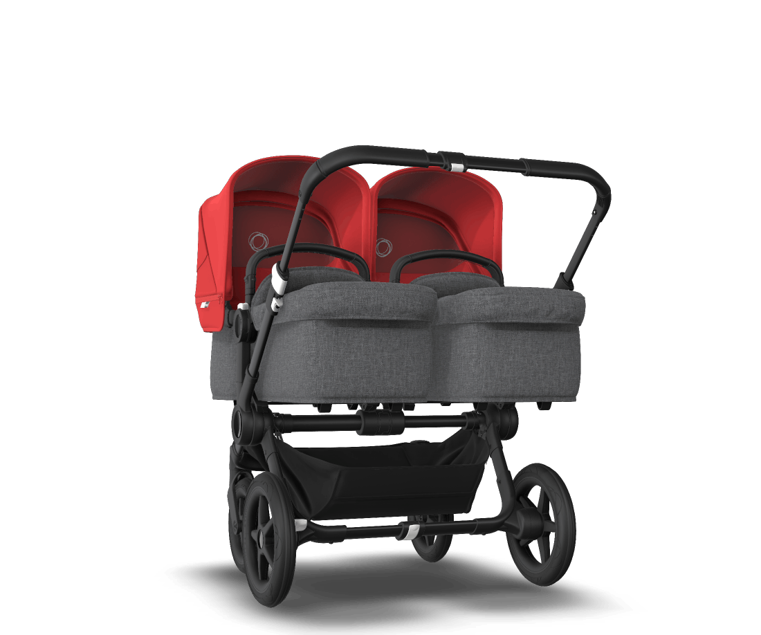 side by side double stroller with bassinet
