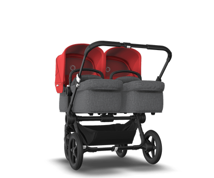 US - Bugaboo D3T stroller bundle black grey melange red