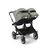 Bugaboo Donkey 5 twin stroller graphite base, midnight black fabrics, forest green sun canopy - Thumbnail Slide 4 of 12