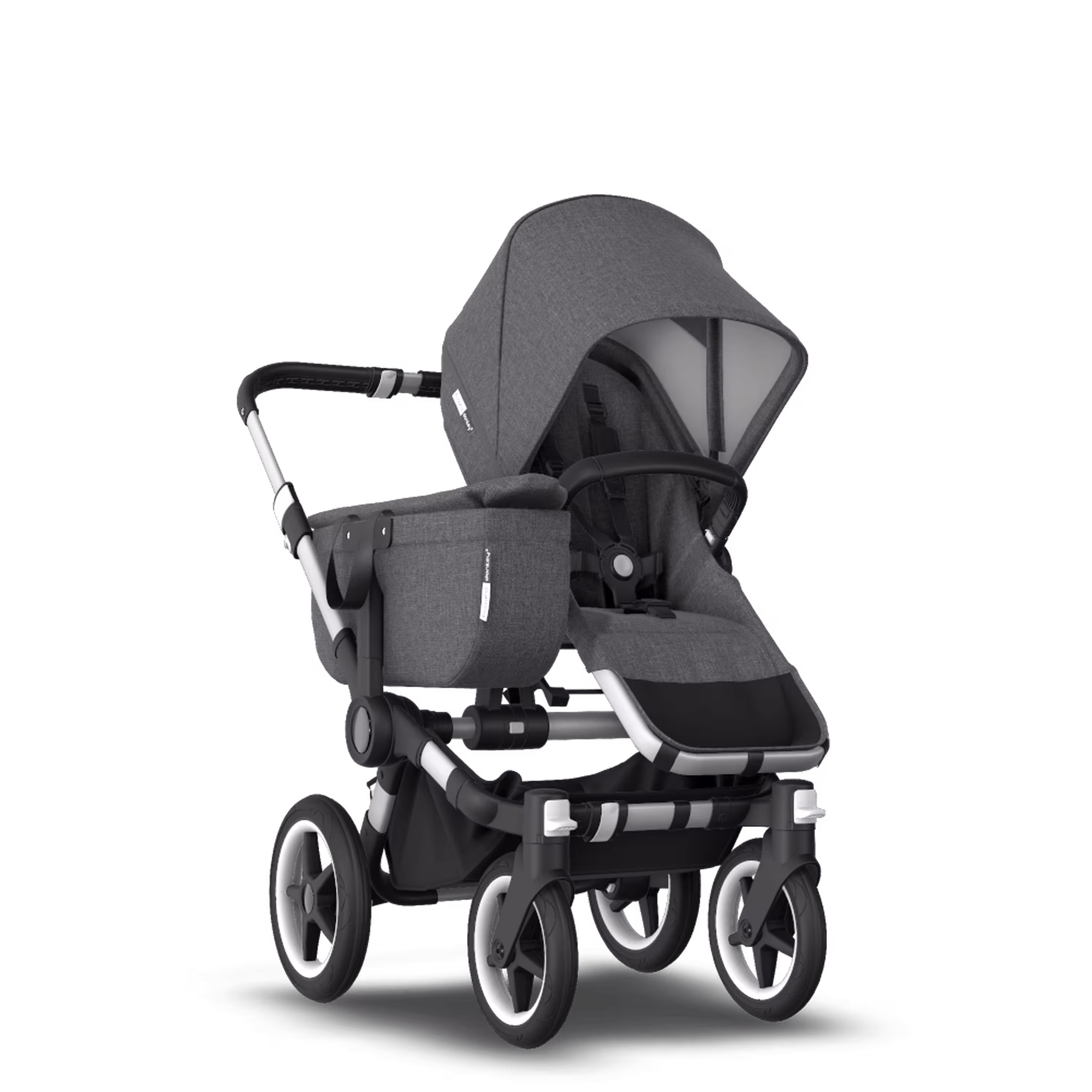 Bugaboo Donkey 3 Mono travel system grey melange sun canopy, grey melange fabrics, aluminium base - Main Modal Image Slide 6 of 18