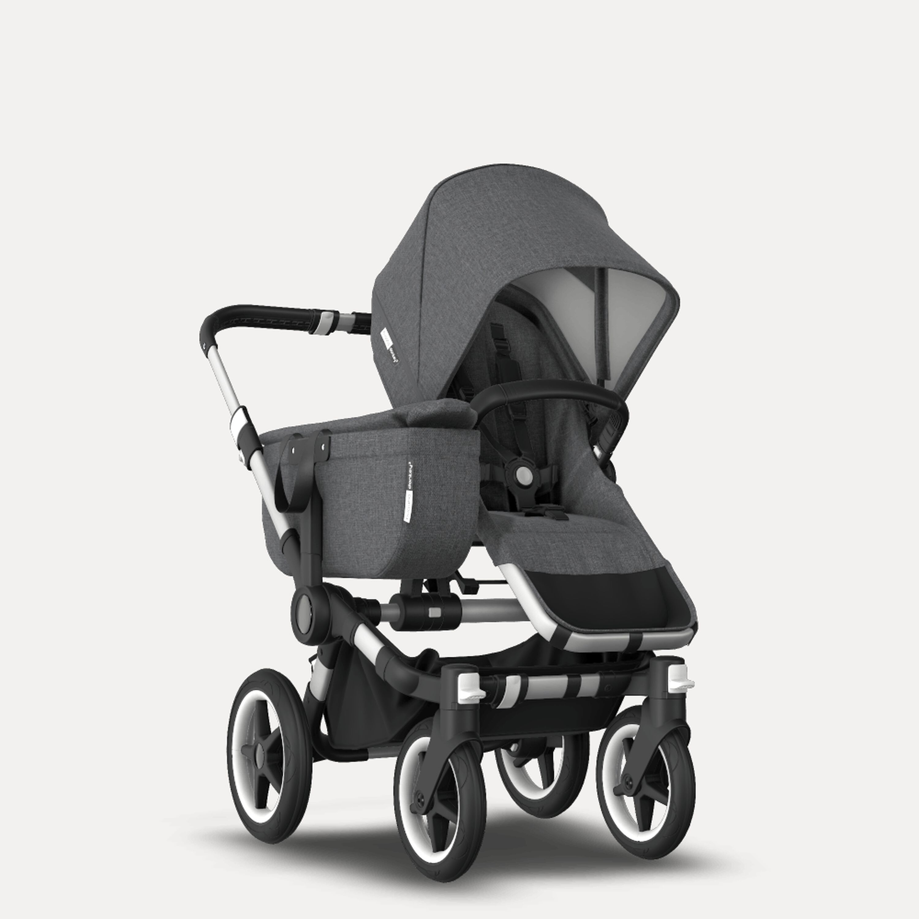 Bugaboo Donkey 3 Mono travel system grey melange sun canopy, grey melange fabrics, aluminium base - Main Modal Image Slide 6 of 18