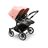 Bugaboo Donkey 5 twin stroller graphite base, grey mélange fabrics, morning pink sun canopy - Thumbnail Slide 2 of 10