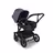 Refurbished Bugaboo Donkey 5 Mono bassinet and seat stroller black base, midnight black fabrics, stormy blue sun canopy - Thumbnail Slide 2 of 10