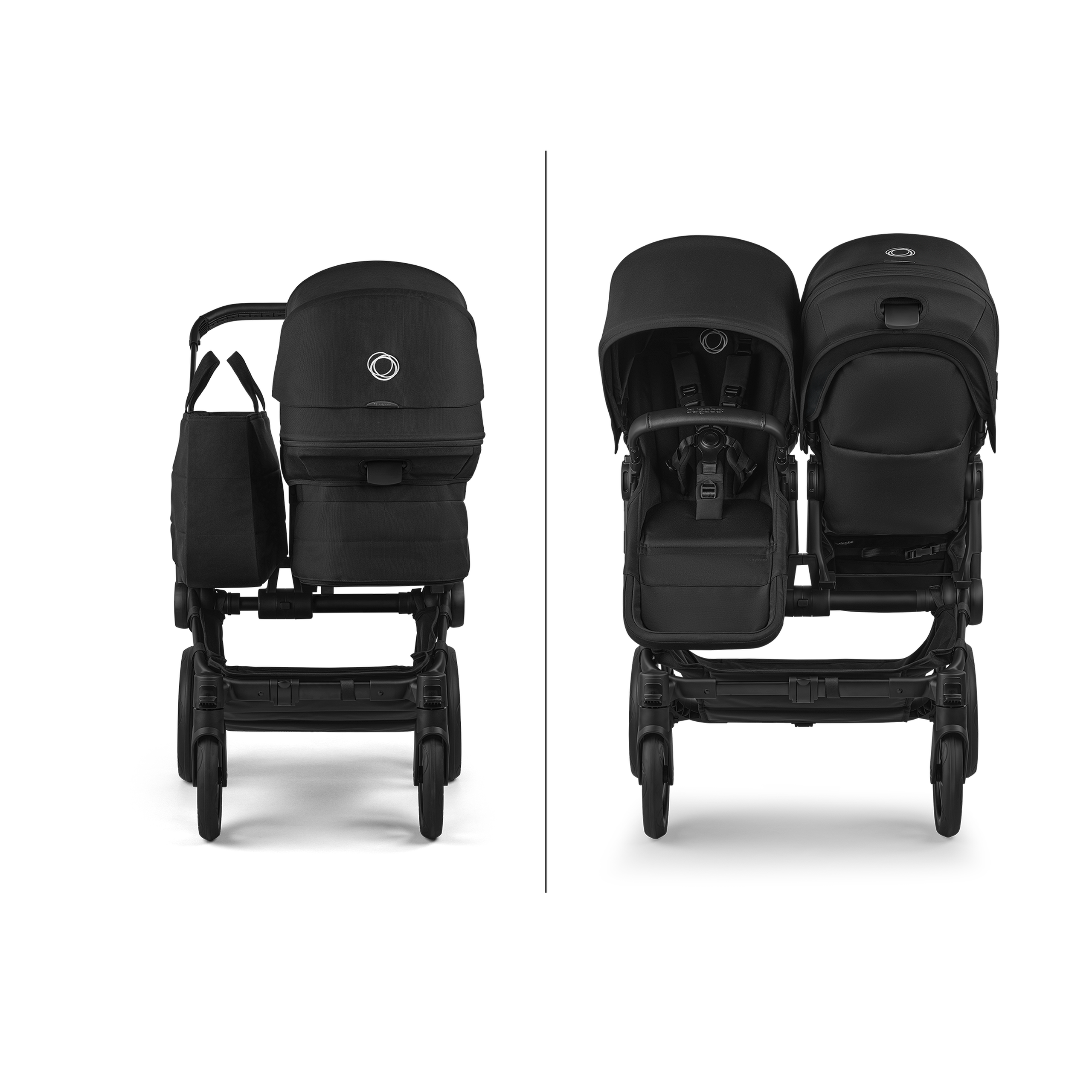 Bugaboo Donkey 6 2-in-1  pushchair black base, cocoa brown fabrics, cocoa brown sun canopy - Thumbnail Slide 7 of 9