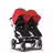 Bugaboo Donkey 3 Twin seat and bassinet stroller red sun canopy, black fabrics, aluminium base - Thumbnail Slide 5 of 9