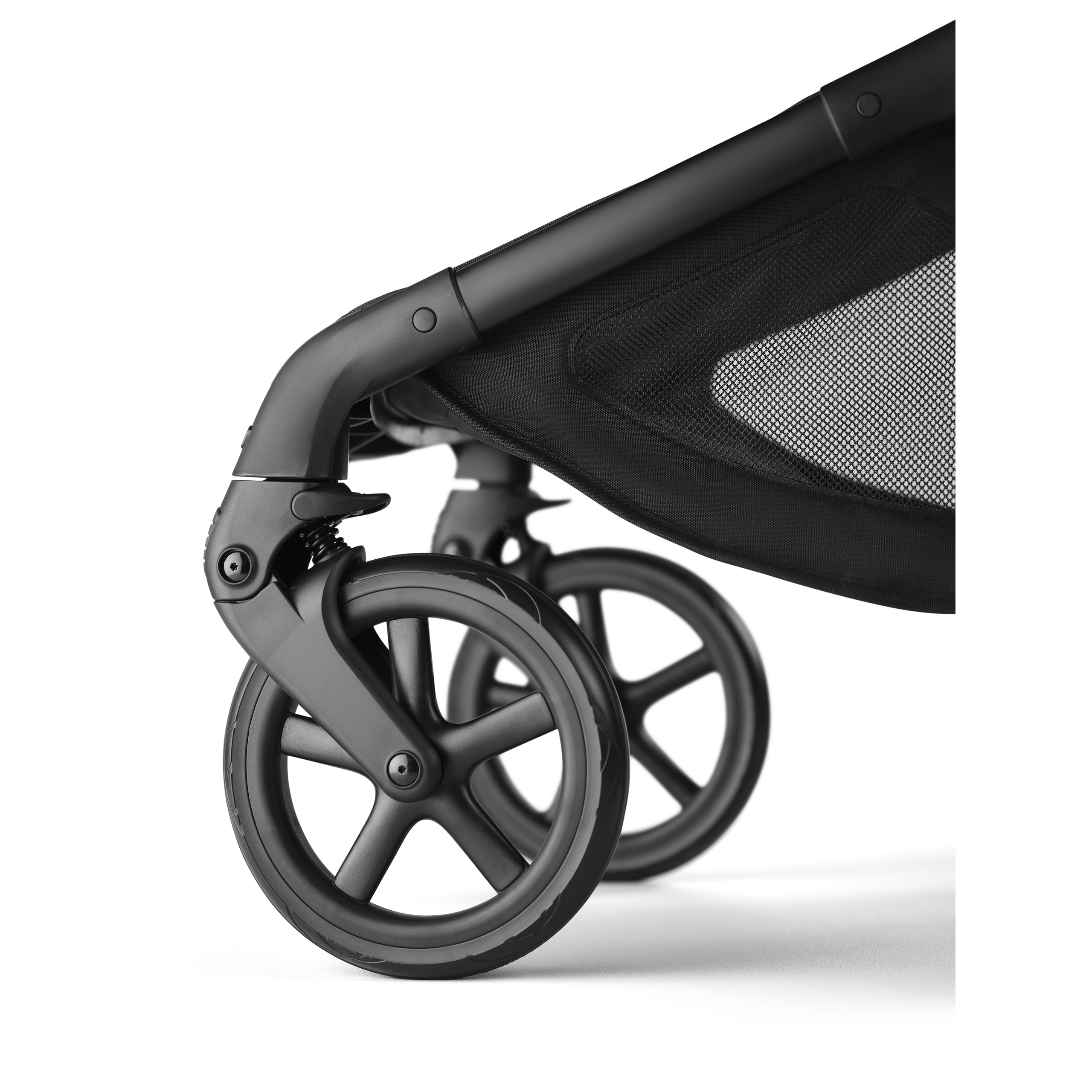 Bugaboo x Konges SlØjd limited edition Fox 5 Renew 2-in-1 stroller black base, heritage black fabrics, dusty pink sun canopy - Thumbnail Slide 10 of 12