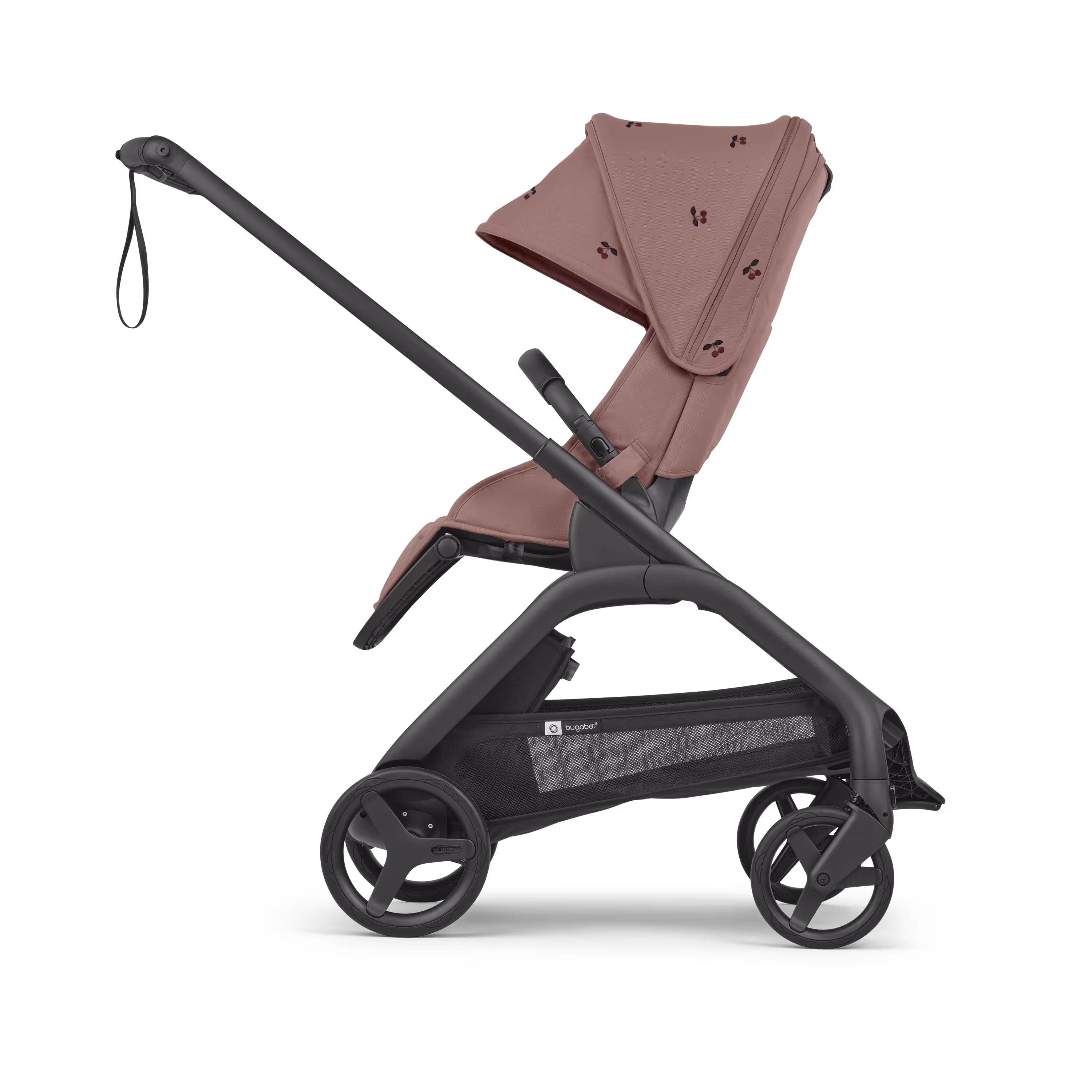 Bugaboo x Konges SlØjd limited edition Dragonfly Plus seat pushchair black base, dusty pink fabrics, dusty pink sun canopy - Main Modal Image Slide 2 of 11