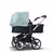 Bugaboo Donkey 3 Twin seat and bassinet stroller vapor blue sun canopy, black fabrics, aluminium base - Thumbnail Slide 2 of 9