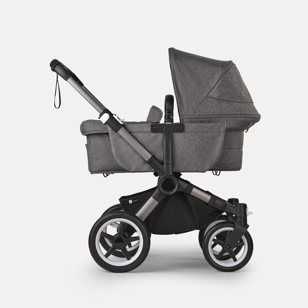 Bugaboo Donkey 5 Mono 2-in-1 stroller graphite base, grey mélange fabrics, grey mélange sun canopy - Main Image Slide 3 of 12