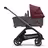 Bugaboo Dragonfly 2-in-1 stroller graphite base, grey melange fabrics, dark cherry red sun canopy - Thumbnail Slide 3 of 16