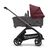 Bugaboo Dragonfly 2-in-1 stroller graphite base, grey melange fabrics, dark cherry red sun canopy - Thumbnail Slide 3 of 16